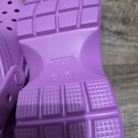 Crocs Mega Crush Purple Clogs Women Size 8 - Picture 11 of 11